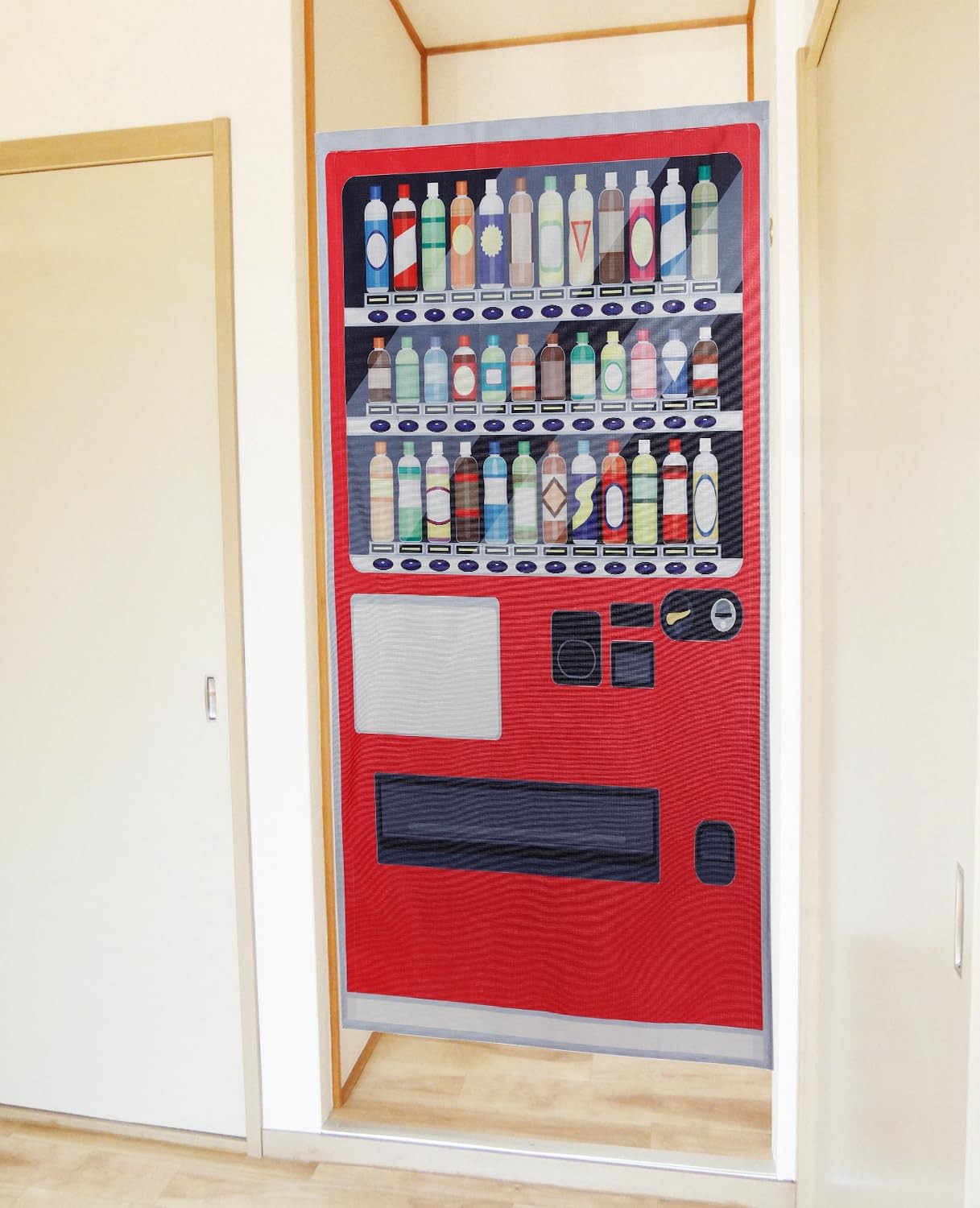 next.design Noren Japanese Doorway Curtain with a Picture of Vending Machine …