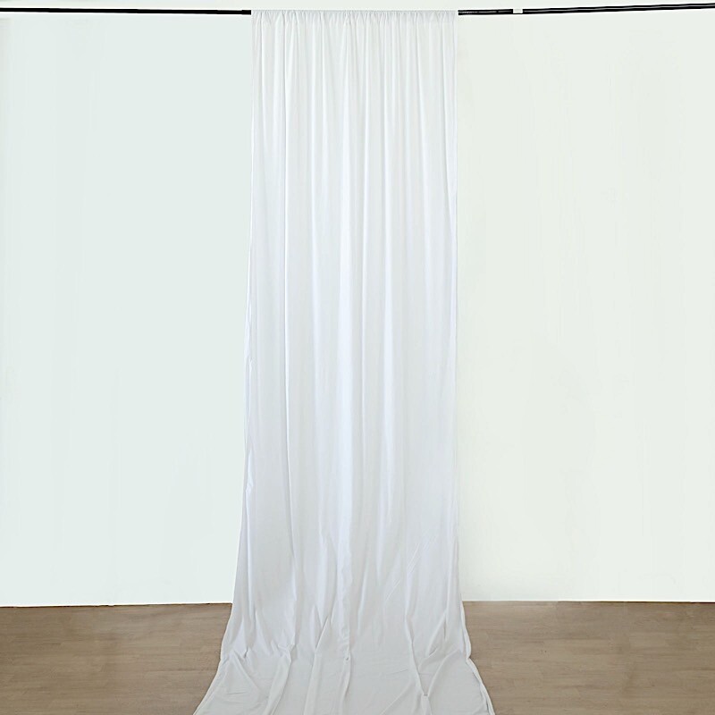 White 5×20 feet Polyester Ceiling Draping Fabric Backdrop CURTAIN PANEL Party
