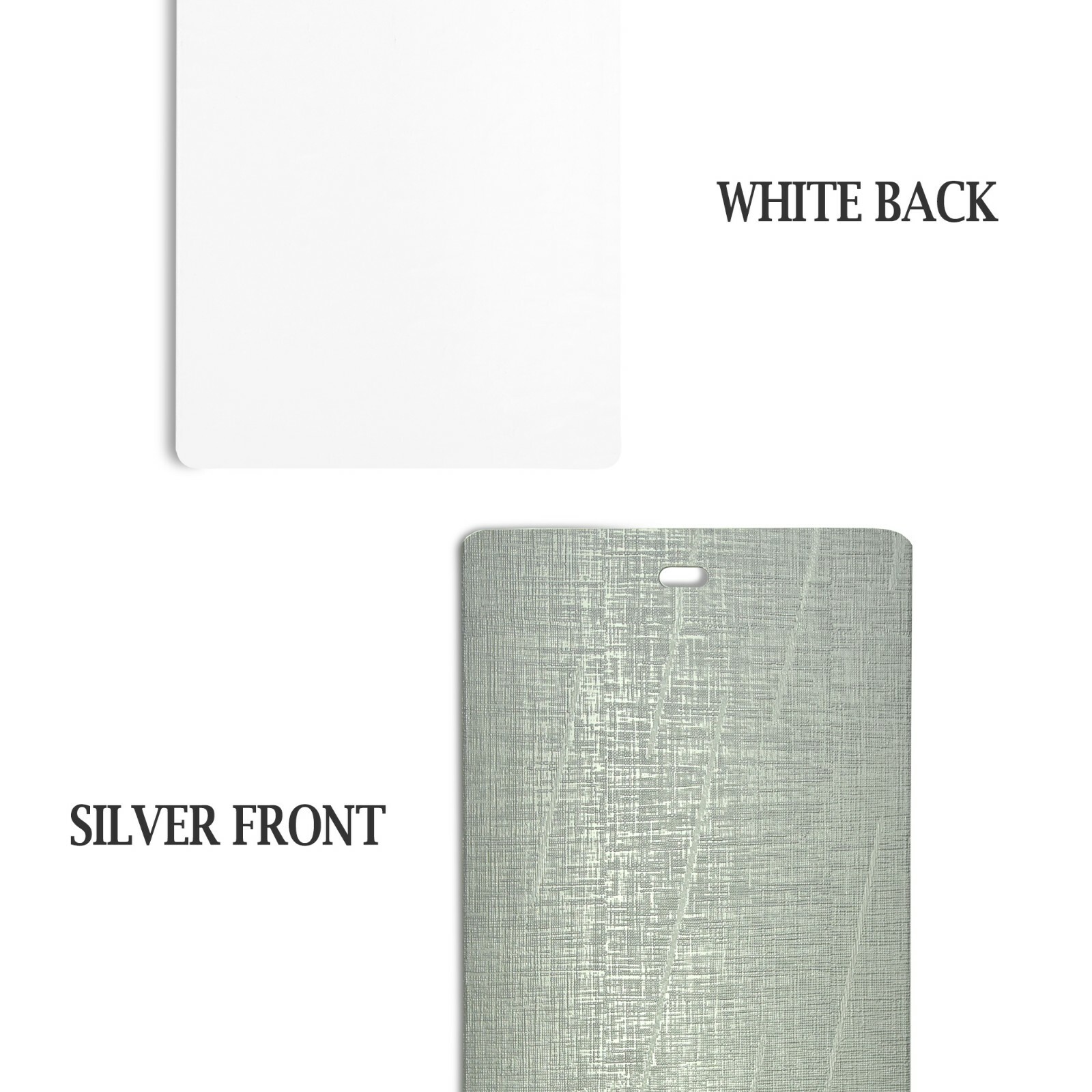 DALIX Silky Vertical Window Blinds Premium Textured Set 5 Pack Qty / Silver