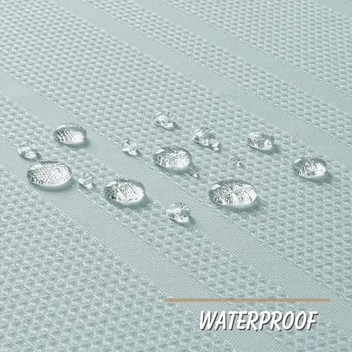Water Repellent Bathroom Curtains for Small 30″W x 36″L (Pack of 2) Blue