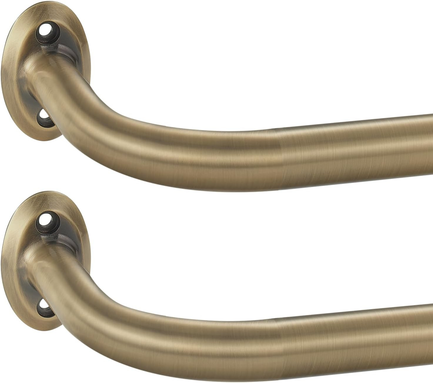 2 Pack 1Inch Diameter Wrap around Curtain Rods for Windows 28-150Inch(2.3-12.5Ft