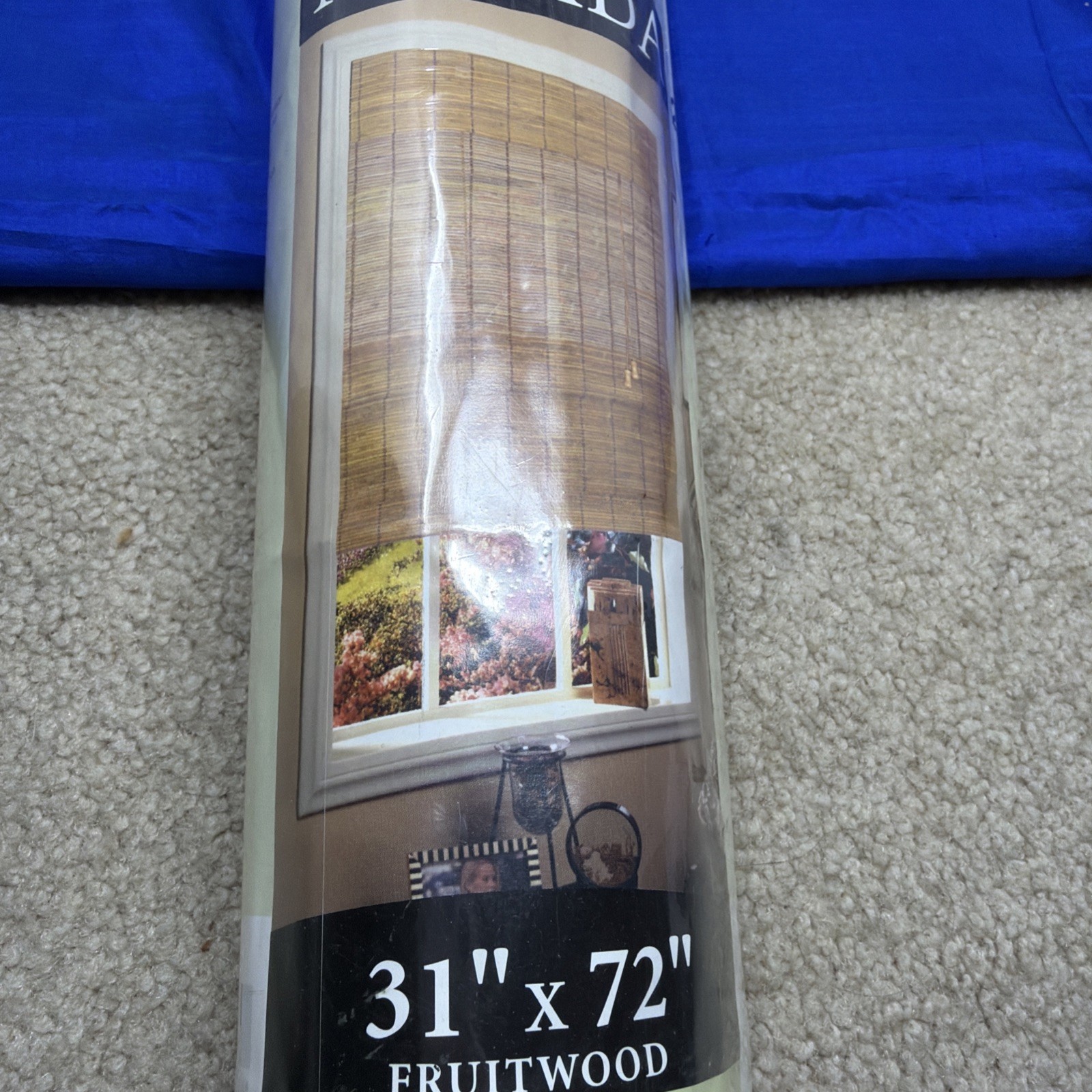 DesignView Natural Bamboo Roman Interior Shades 31”x72” Mirada Fruitwood 172164