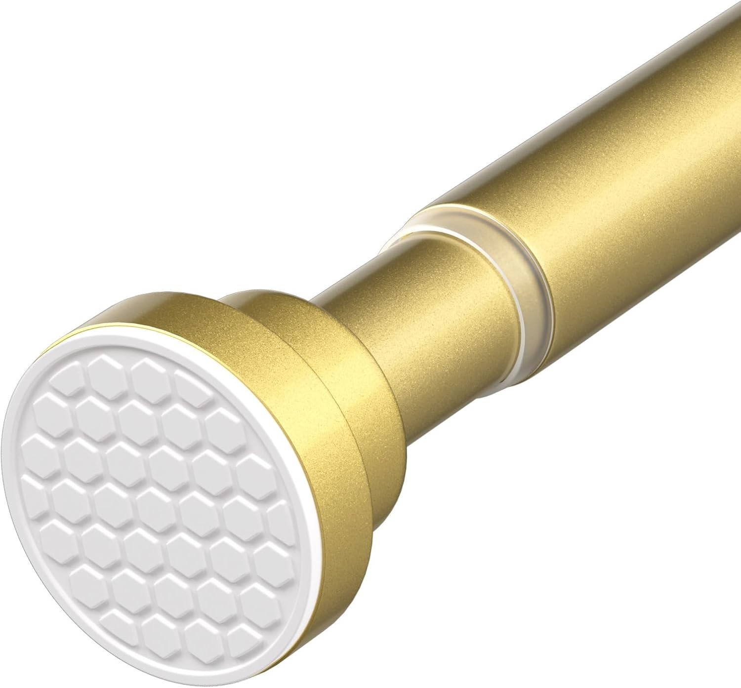 1 Pack Gold Spring Tension Curtain Rod 28-48 Inches, 7/8″ inch Adjustable Cur…