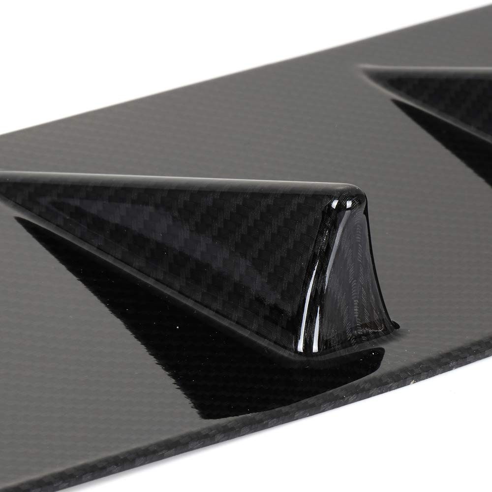 ABS Rear Roof Shark Fin Spoiler For 2016-2020 Honda Civic Sedan Glossy Carbon