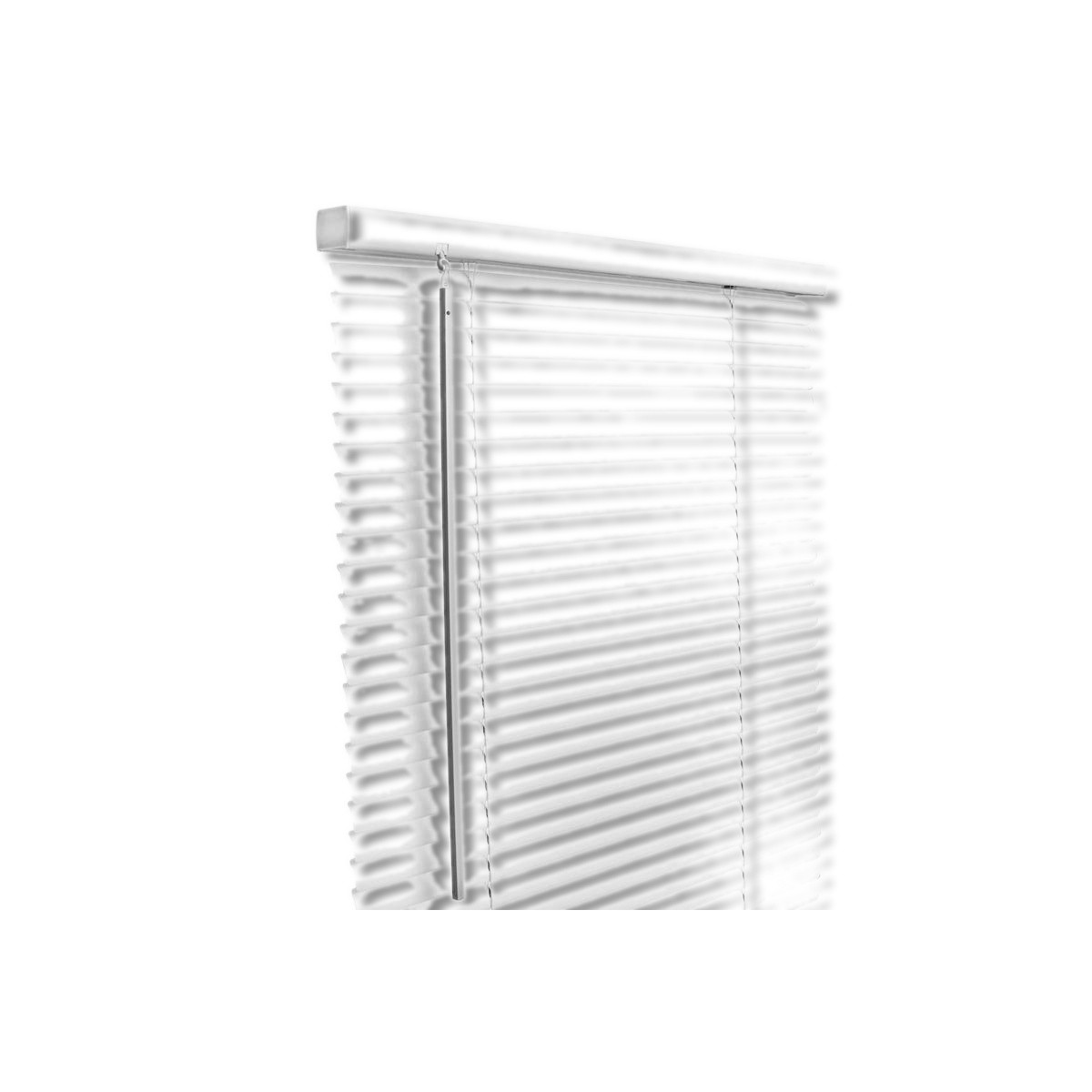 Living Accents Vinyl 1 in Blinds 35 in X 64 in White Cordless MAX3564WH