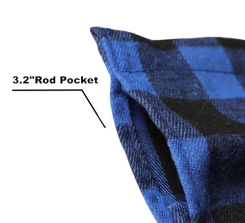 Buffalo Window Valences (and Black) Blue