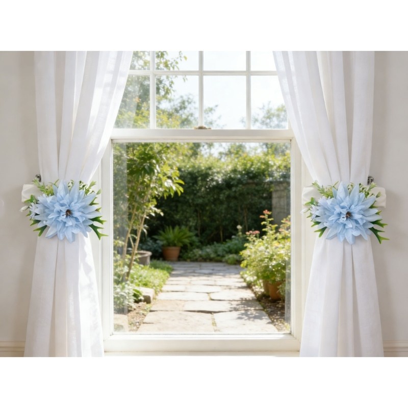 Curtain Tiebacks Flower Window Curtain Bind Rope Decorative Curtain Holdbacks