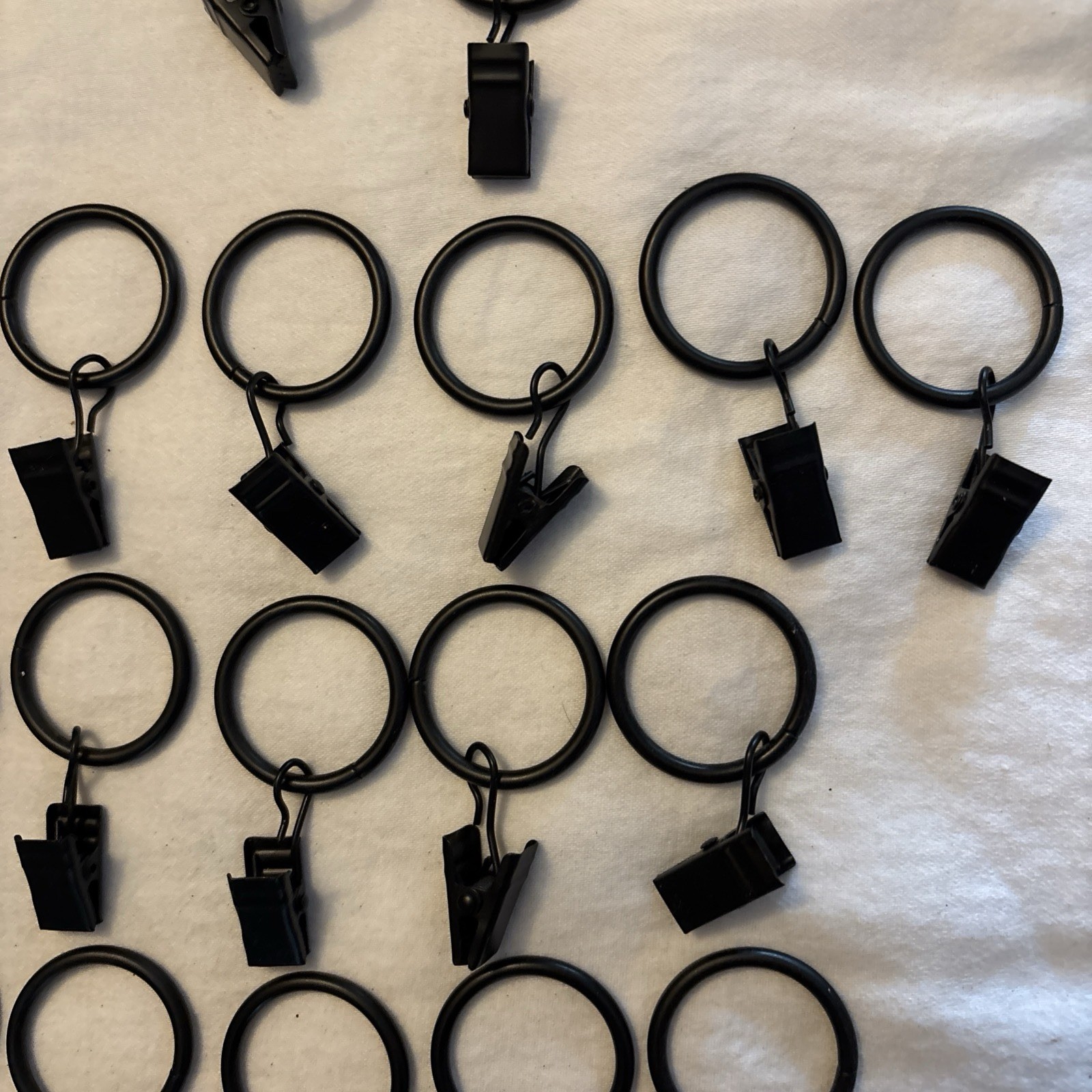 72 Piece 1” Window Curtain Rings With Clip Rustproof