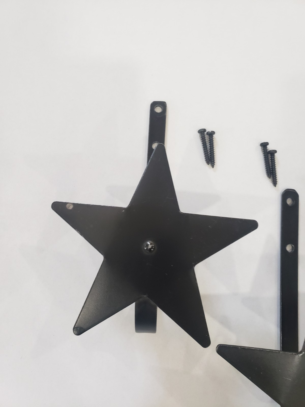 Star Curtain Tie Back holder Lot Of 3 & screws Amish made durable wrought iron