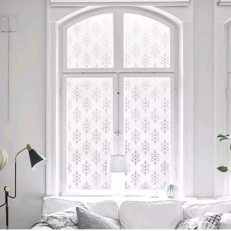 Decorative Window Film Static Frosted Privacy Film Glass Cling 23.6 X 78.7 Inchs