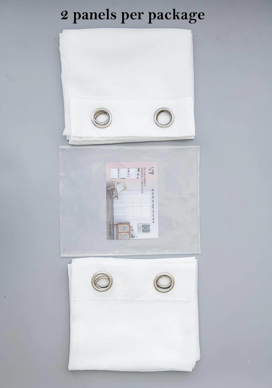 Pi Sheer Curtains 84 Inches Length Rings Topprivacy Voile Textured Window