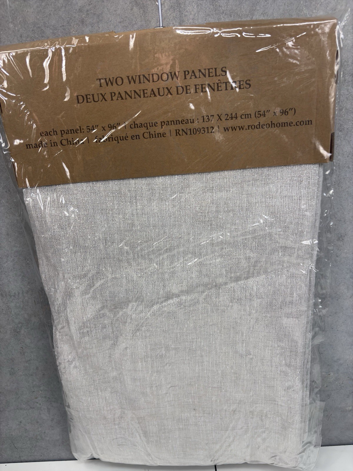 Rodeo Home Tavern Flax Window Curtain Panels Set of 2 54×96 NIP
