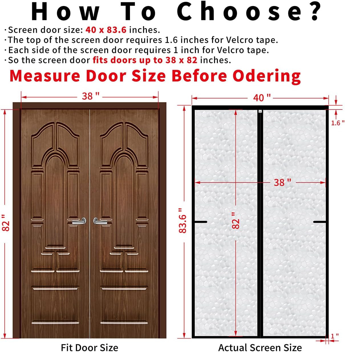 Magnetic Thermal Insulated Door Curtain 38 X 82 Inch, Transparent Door