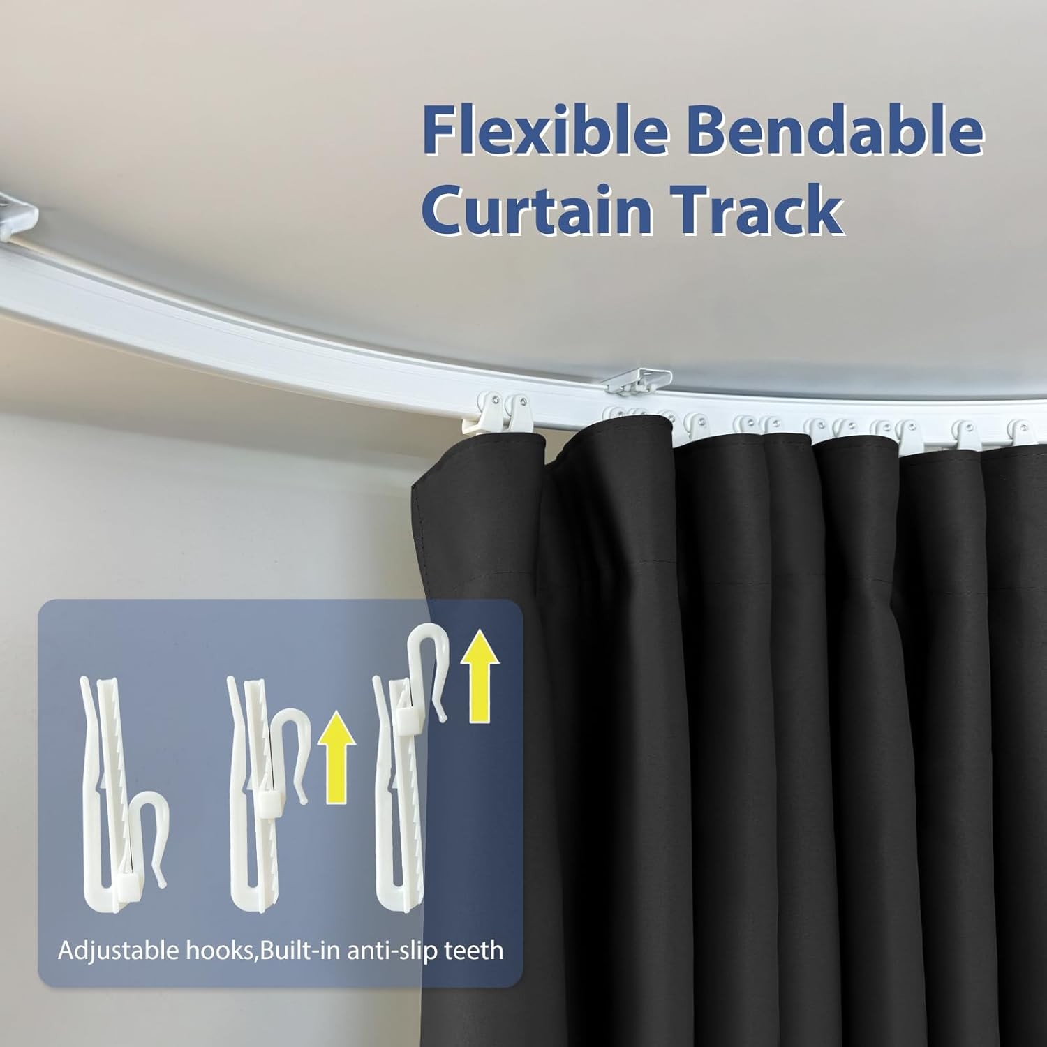 Room Divider Curtains Ceiling Mounted Track Sets Extra Wide Blackout Curtain Fle