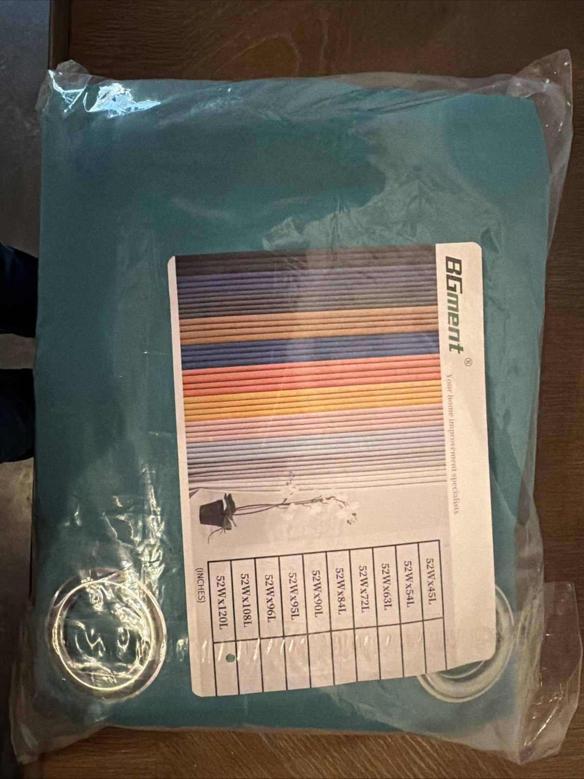 BGment Curtains 2 Panels Teal New 52×120