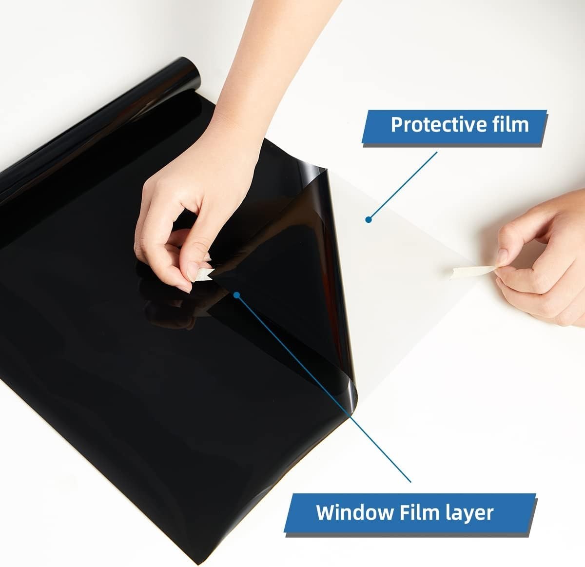 Cosmic Black Window Film, PET Material, Privacy Tint