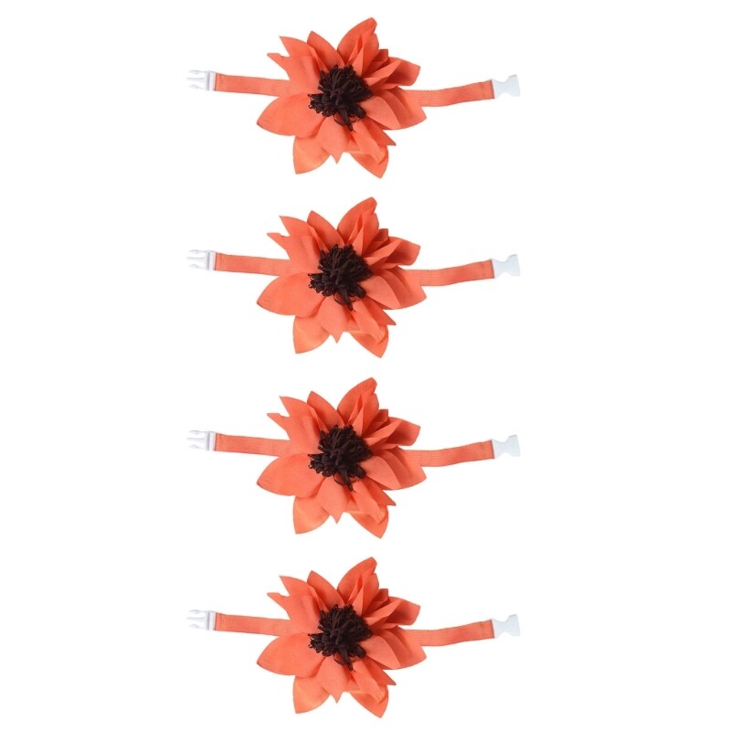Pack of 4 Flower Design Curtain Holdbacks for Living Room Window Drape Tiebacks