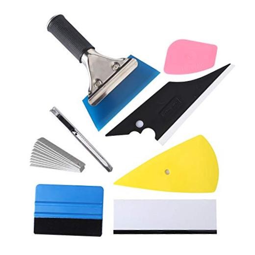 17-in-1 Car Window Film Tinting Tools Kit, Auto Vinyl Wrap Squeegee Set, Glass