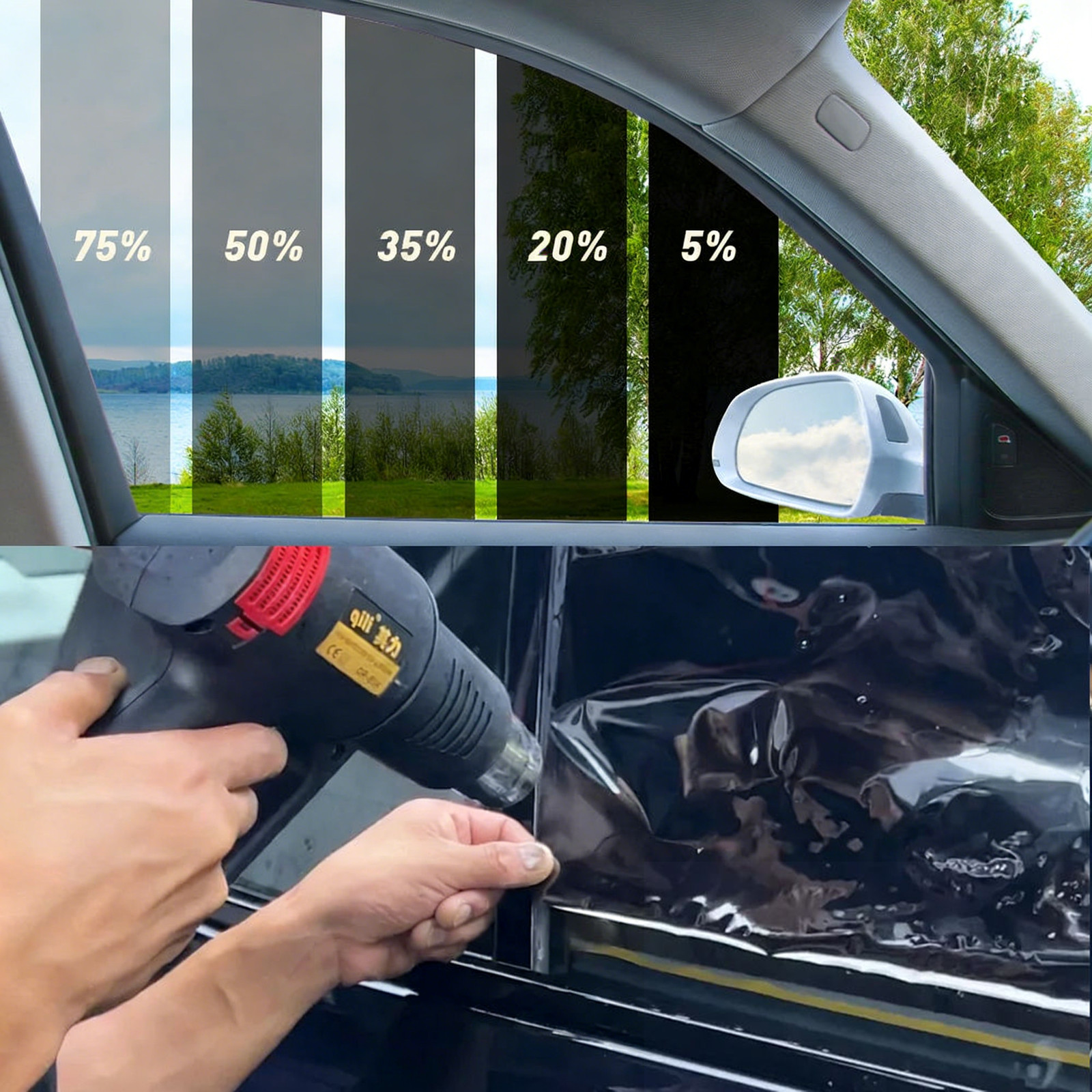 Ceramic Window Tint Roll for Home, Office, Car, Truck, Auto – Any Size & Shade