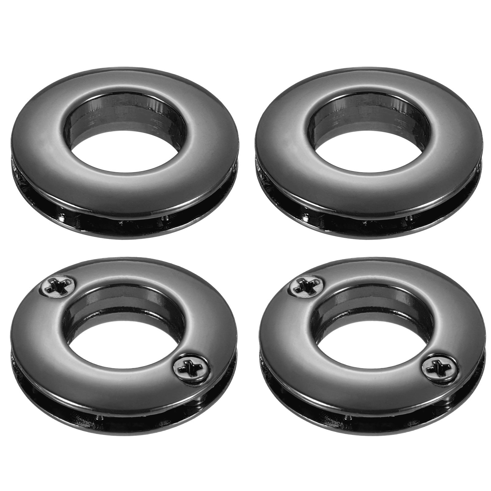 4Pcs Zinc Alloy Curtain Screw Grommets 1/2″(13.8 Mm) Black