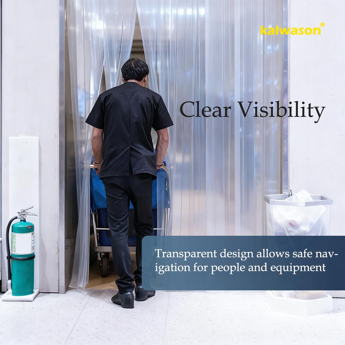 Plastic Vinyl Strip Door Curtain 40 Feet Clear Flat PVC Bulk Roll Commercial