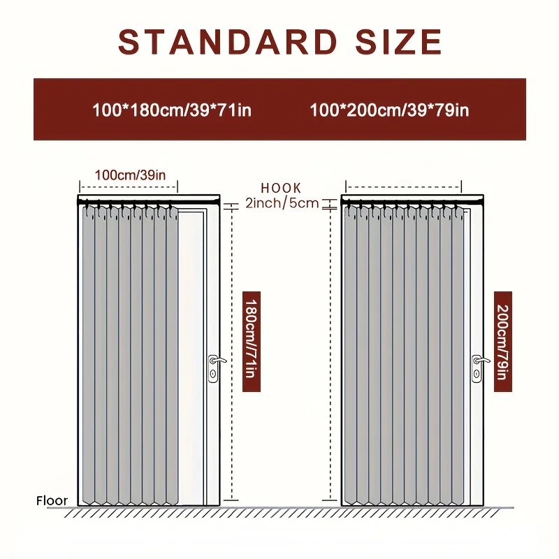 Accordion Style Magnetic Folding Door Curtains Home Decor