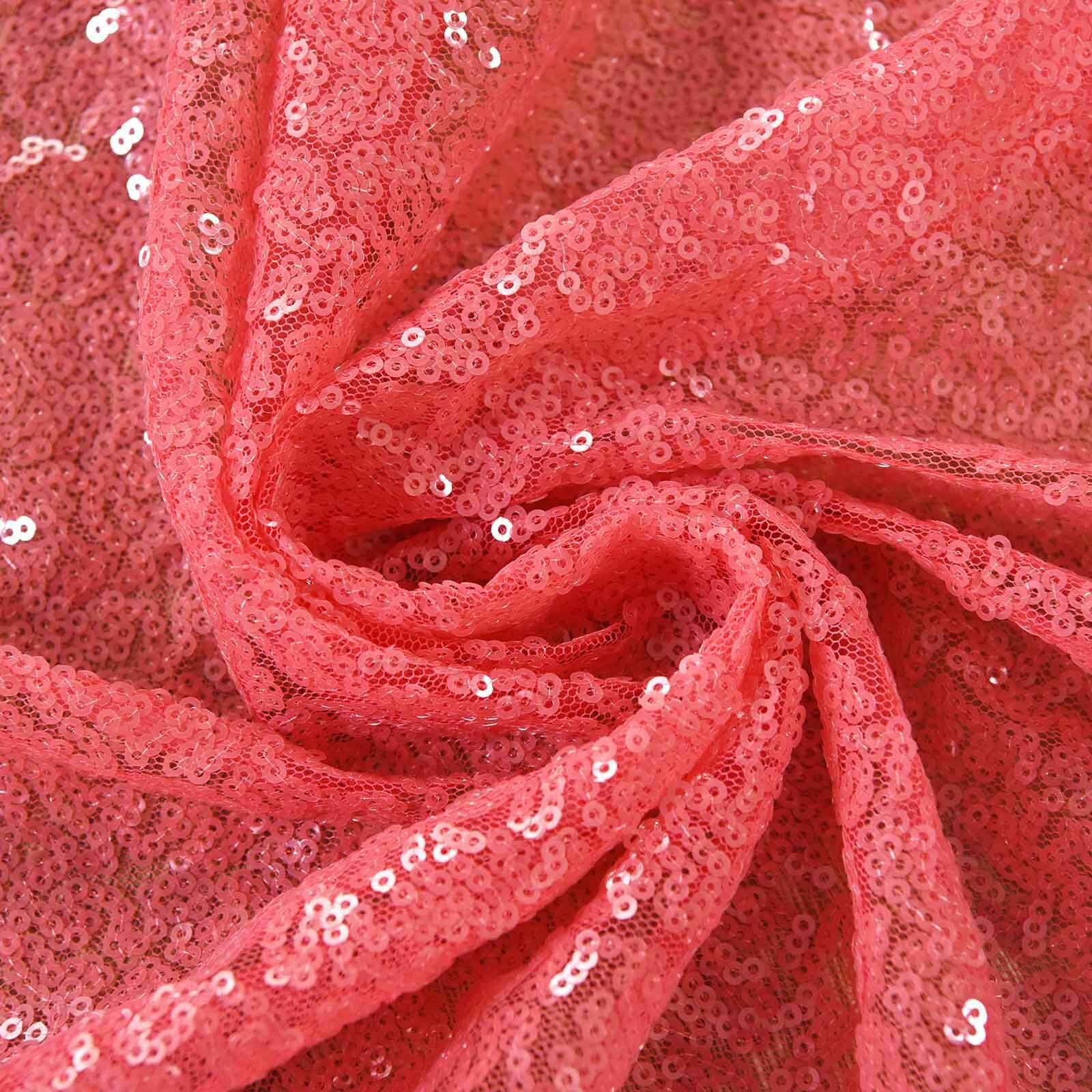 2 pcs Coral 52″ x 84″ Sequined Window CURTAINS Drapes Panels Backdrop Home SALE
