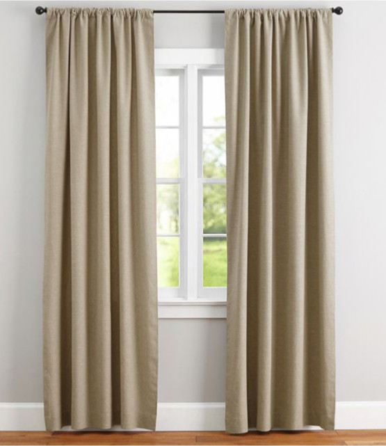 1 Pottery Barn EMERY LINEN DRAPE curtain 100 96 oatmeal doublewide New
