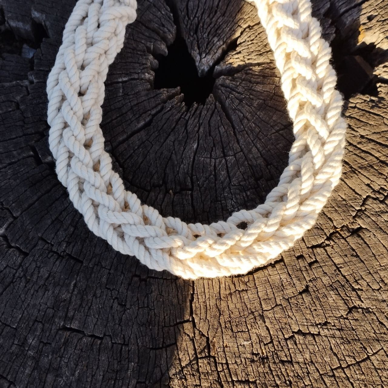 Ivory braided cotton curtain tie backs, curtain holdbacks, curtain holder