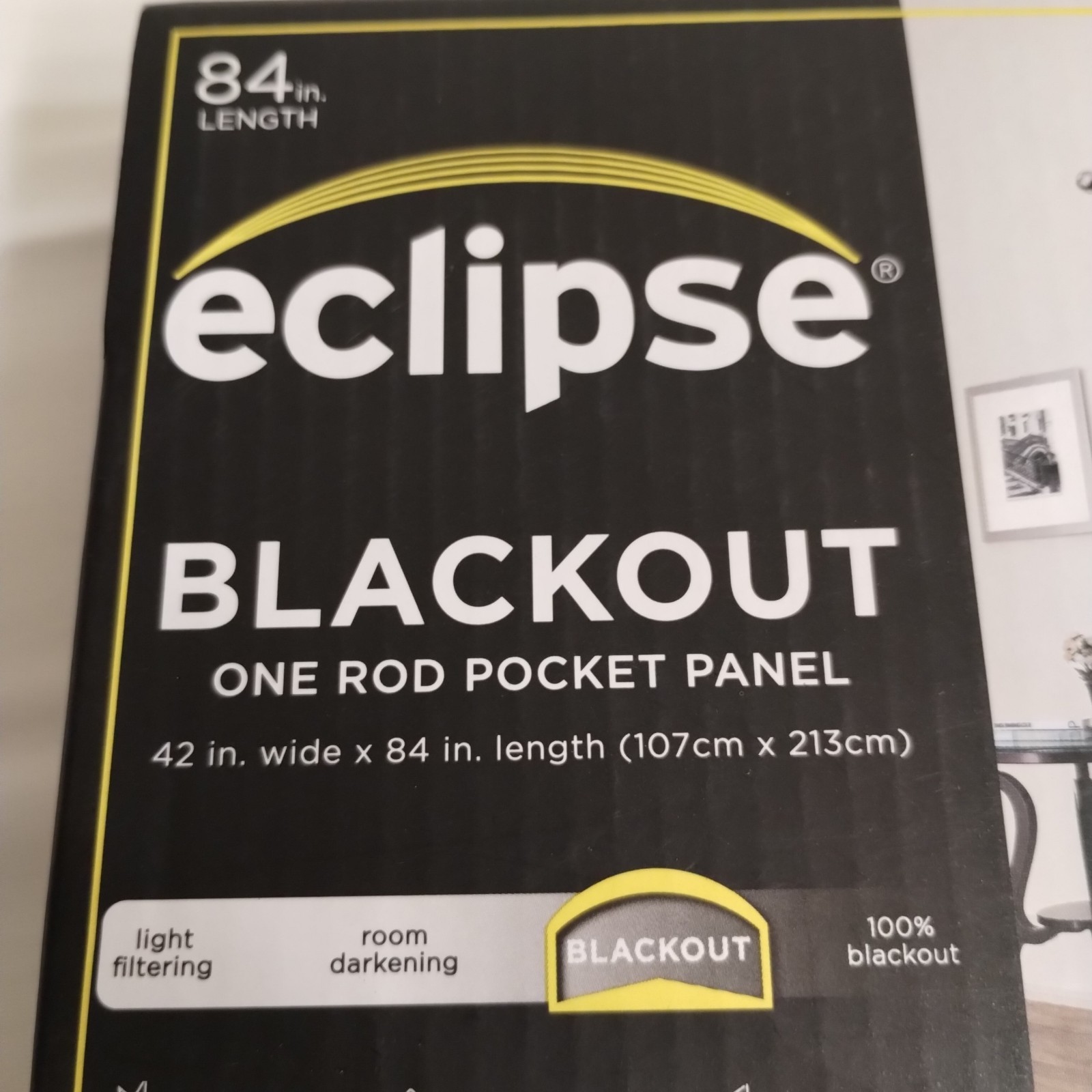 Eclipse Blackout Rod Pocket ONE Panel Curtain Drape 42″x84″ Braxton Blue 🔵