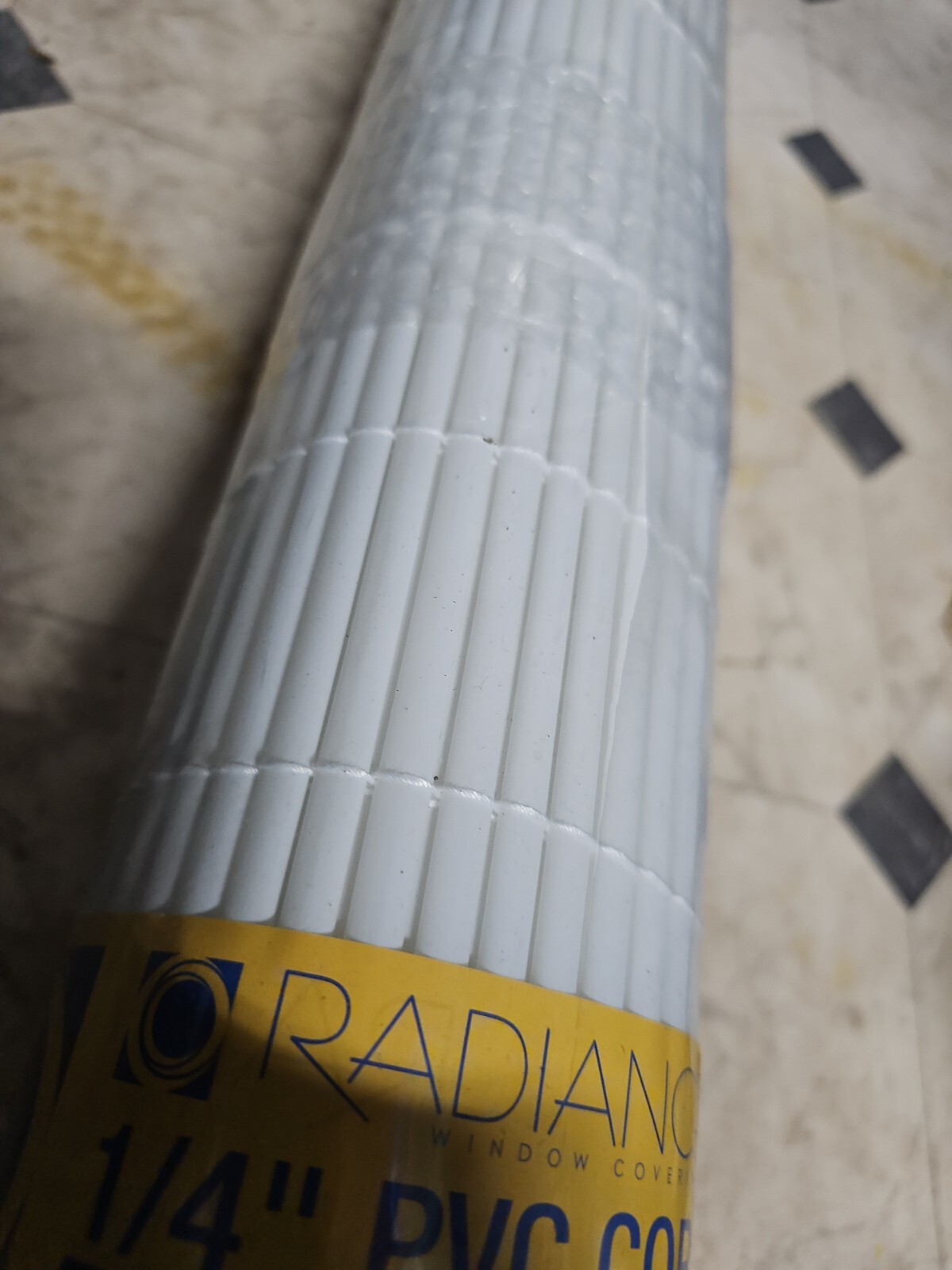 Radiance Cord Free 1/4 Inch Oval PVC Shade White 36 Inches x 72 Inches Rol……