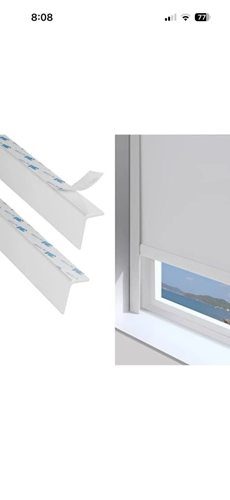 PVC Light Blockers Blackout Light Blockers Side Tracks for Window Shades and