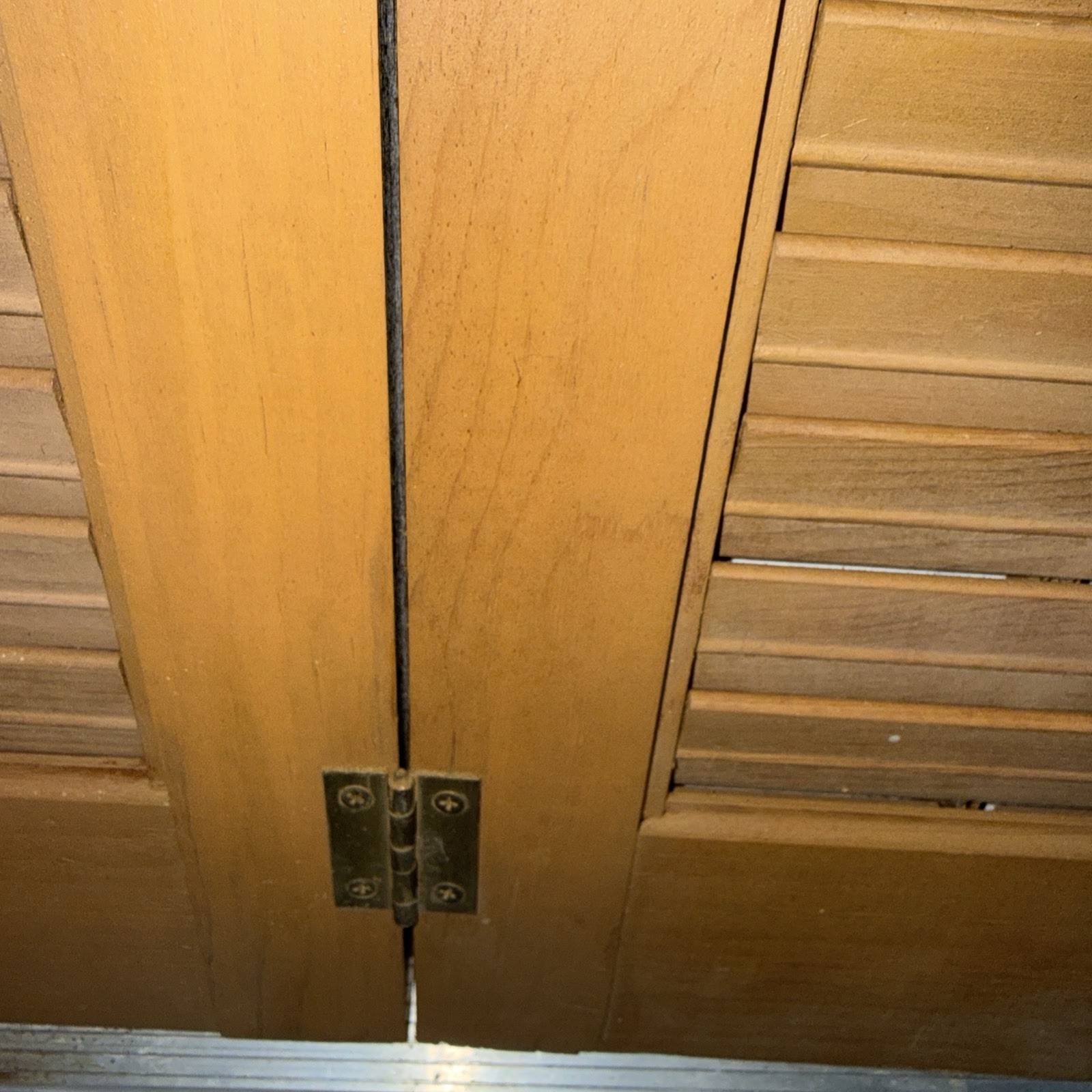 Wooden Shutters For Interior Use 31 1/2 X 26 1/2 Painted Light Brown