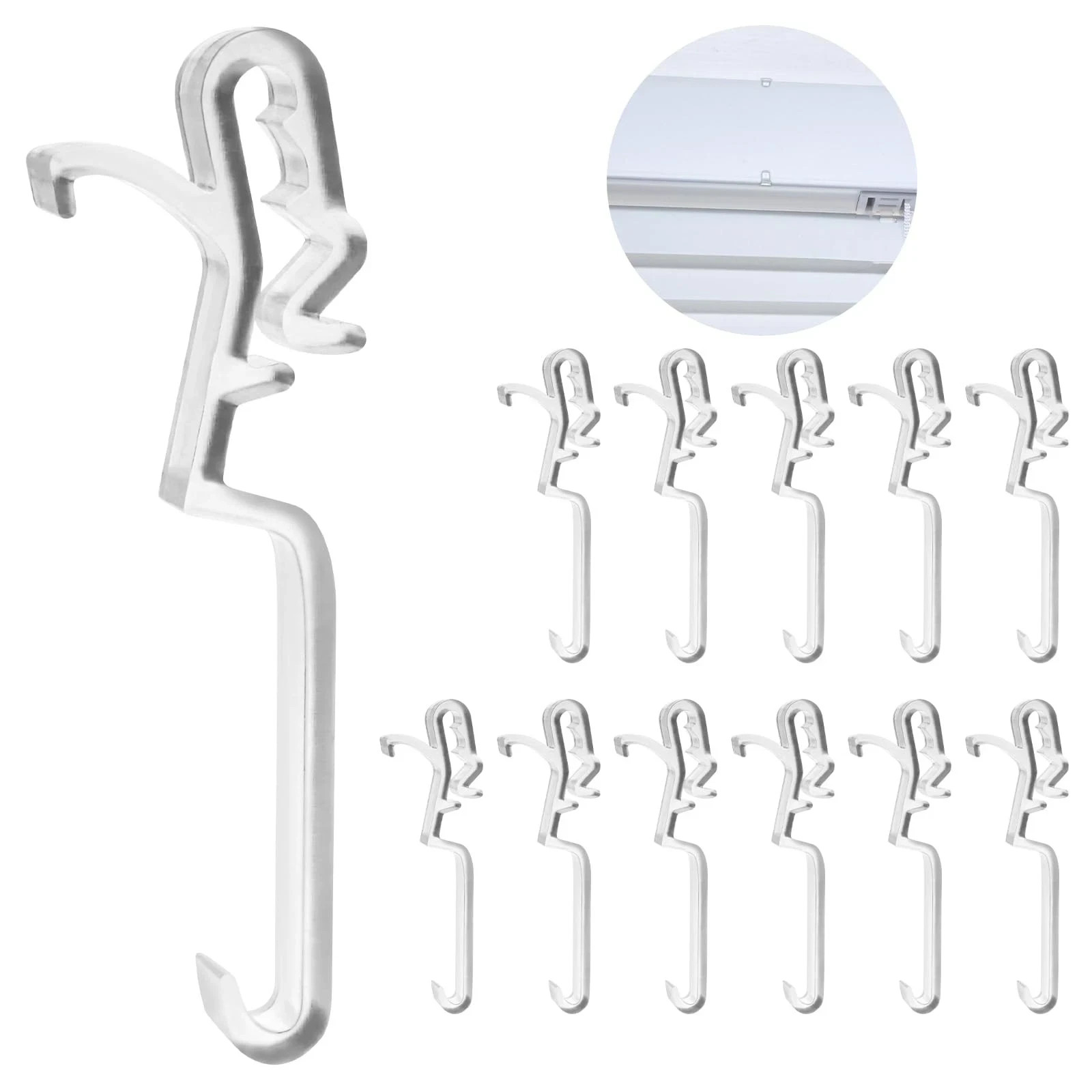 Clips for Hunter Douglas Blinds, 12Pcs Clear 2.5 Inch Long, Transparent