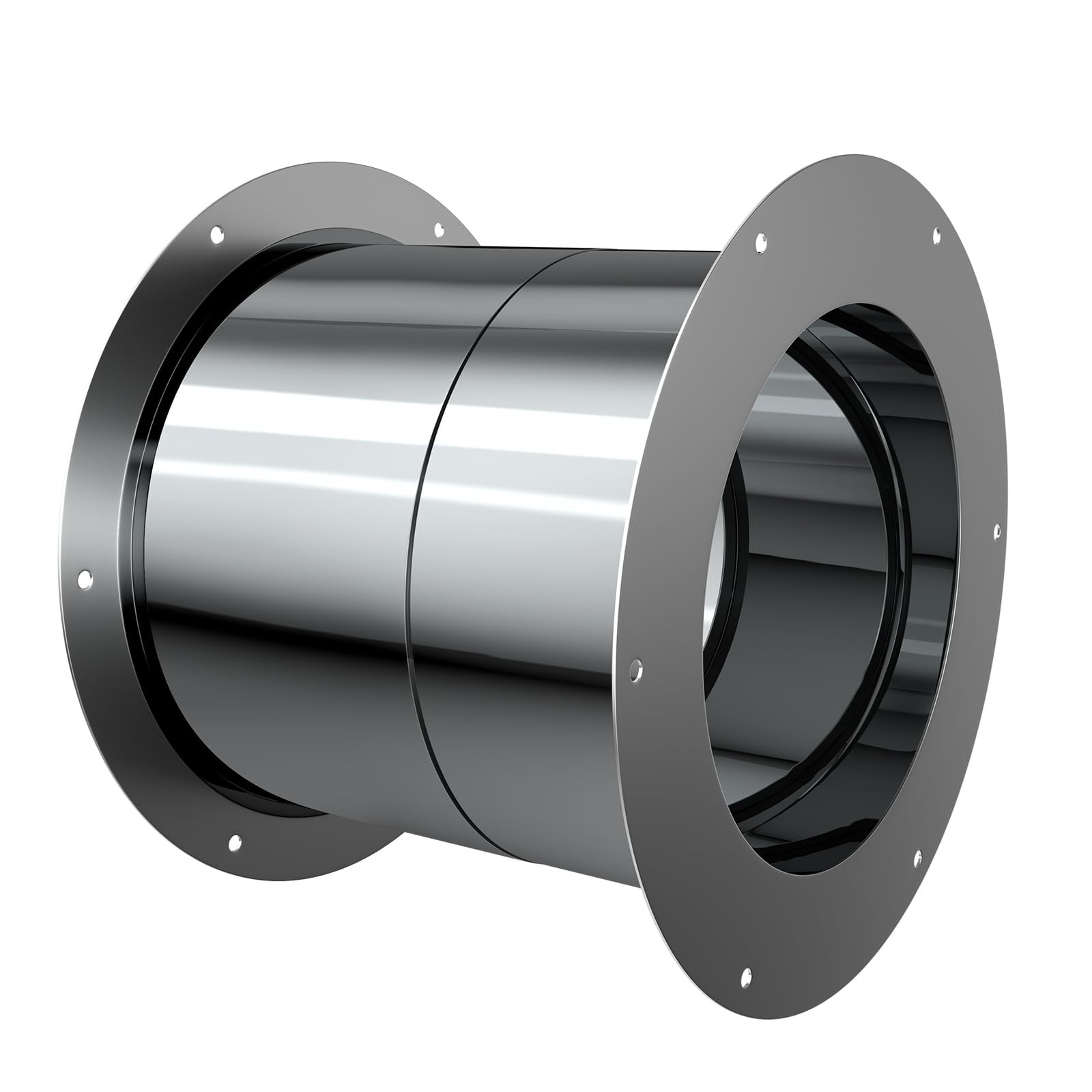 Wall Thimble, Fits 6 Inch Double-Wall Chimney Pipe, 8 Inch Inner Flange Diameter