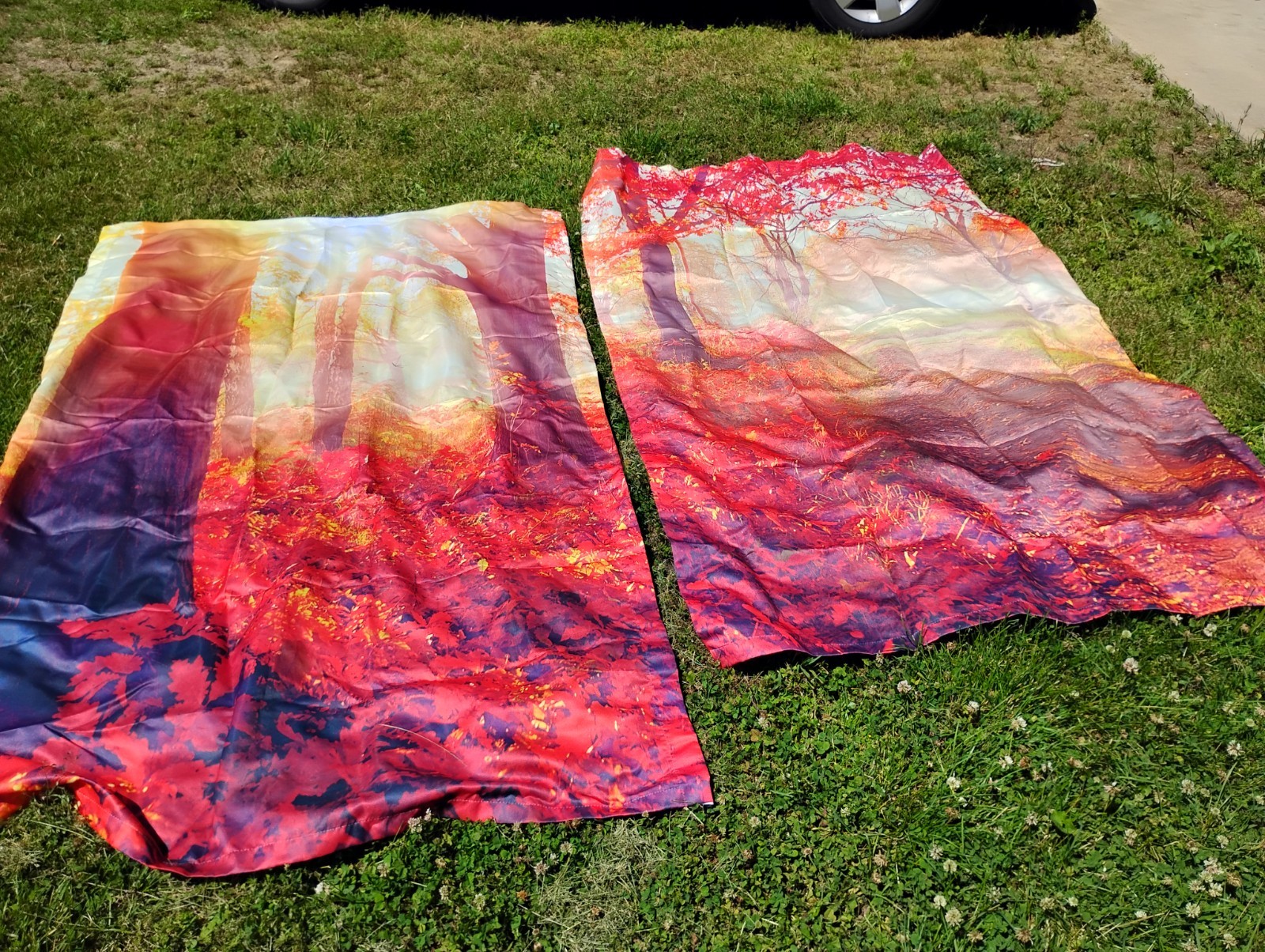 Nature Scenic Multicolor Curtain Panels Set of 2 52×84 Polyester Rod Pocket