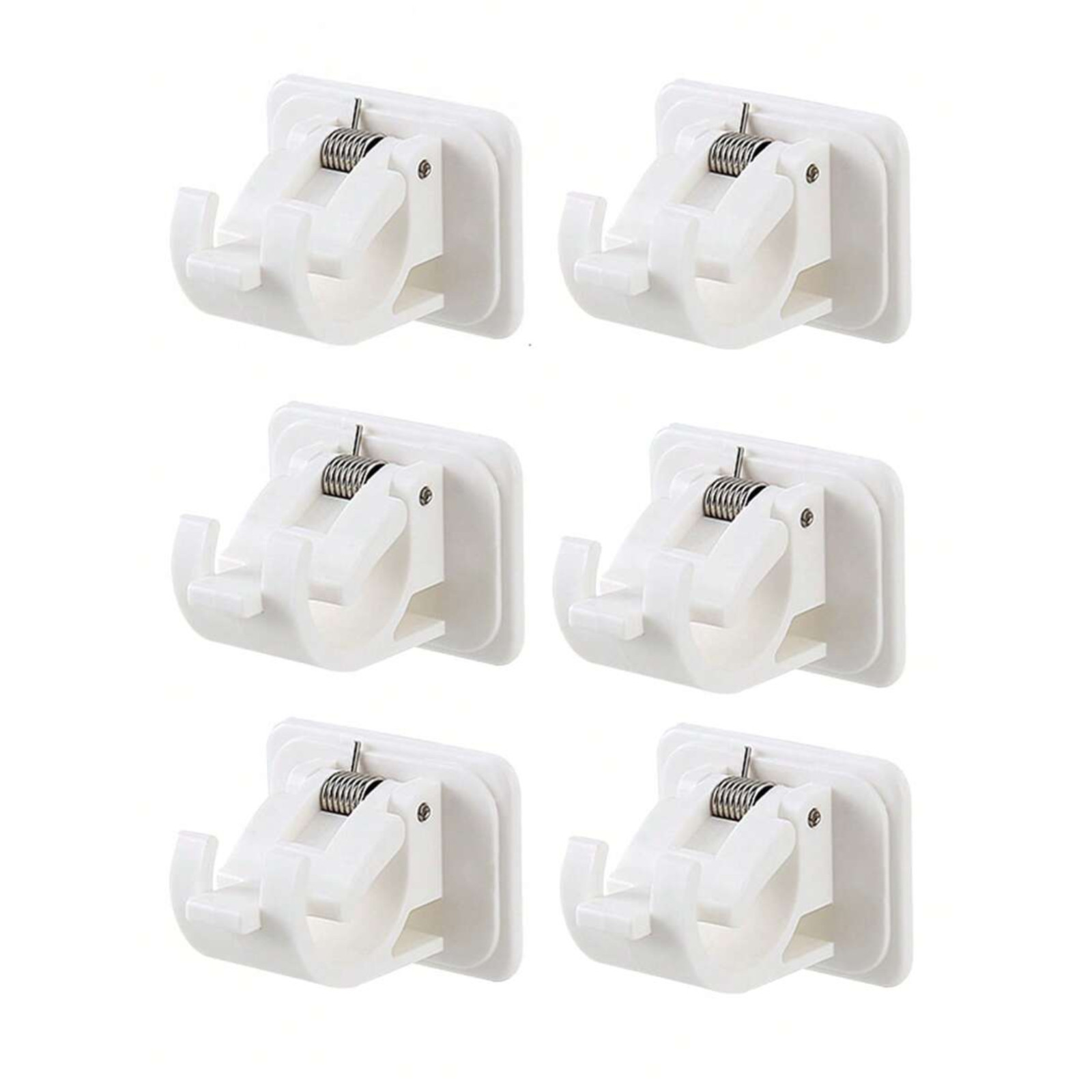 Wall-Mounted Curtain Rod Bracket Self-Adhesive Curtain Rod Holder Drapery Hook