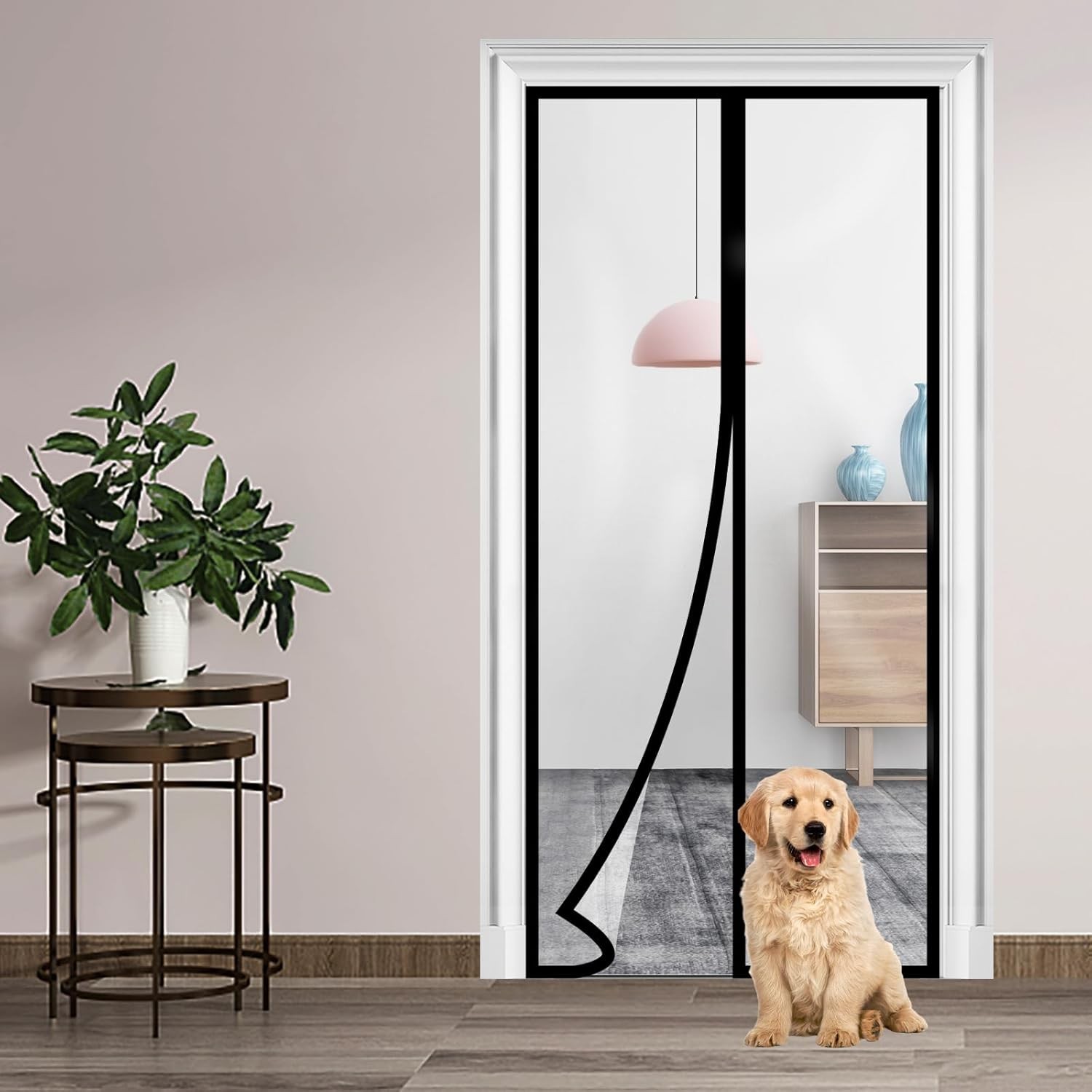 Transparent Insulated Door Curtain， Magnetic Thermal Door Screen Auto Closer …