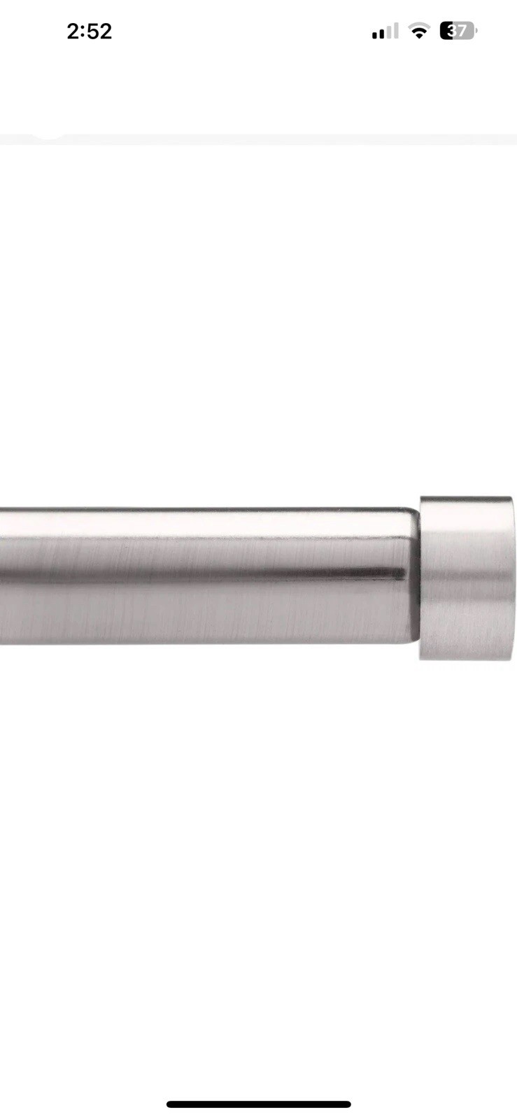 Cappa Adjustable Curtain Rod 120 to 180 Inch Modern Design by Umbra Nickel Fi…