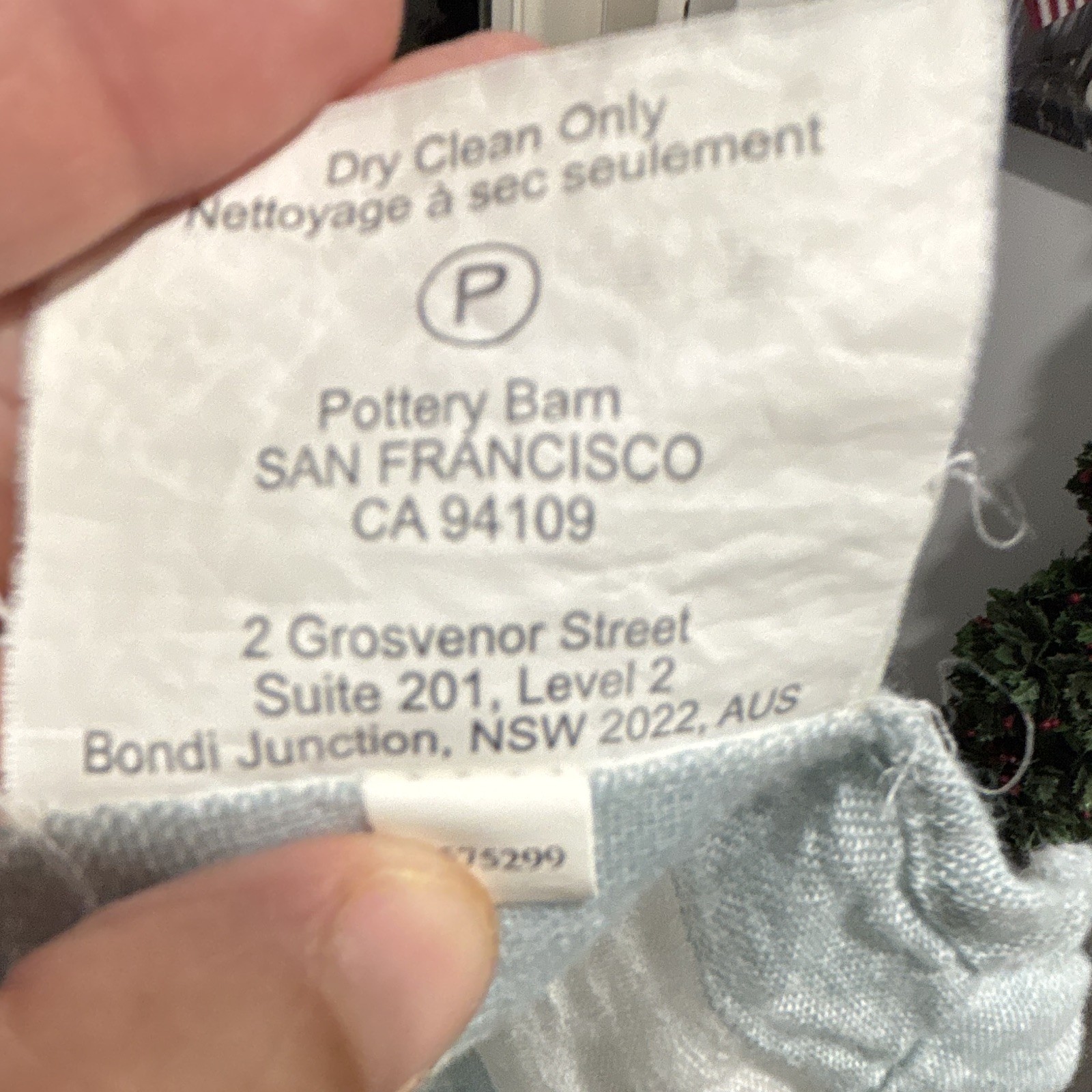 Pottery Barn 100% Linen Stripe Blue/White Curtain 50×96 Rod Pocket, 2 Panels