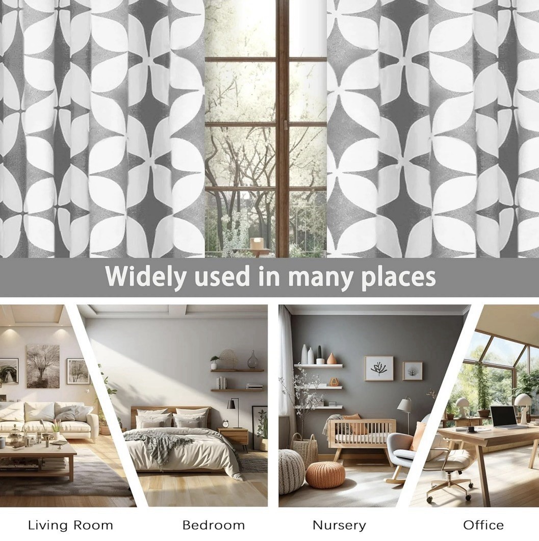 DriftAway Amelia Gray Blackout Light Blocking Curtain