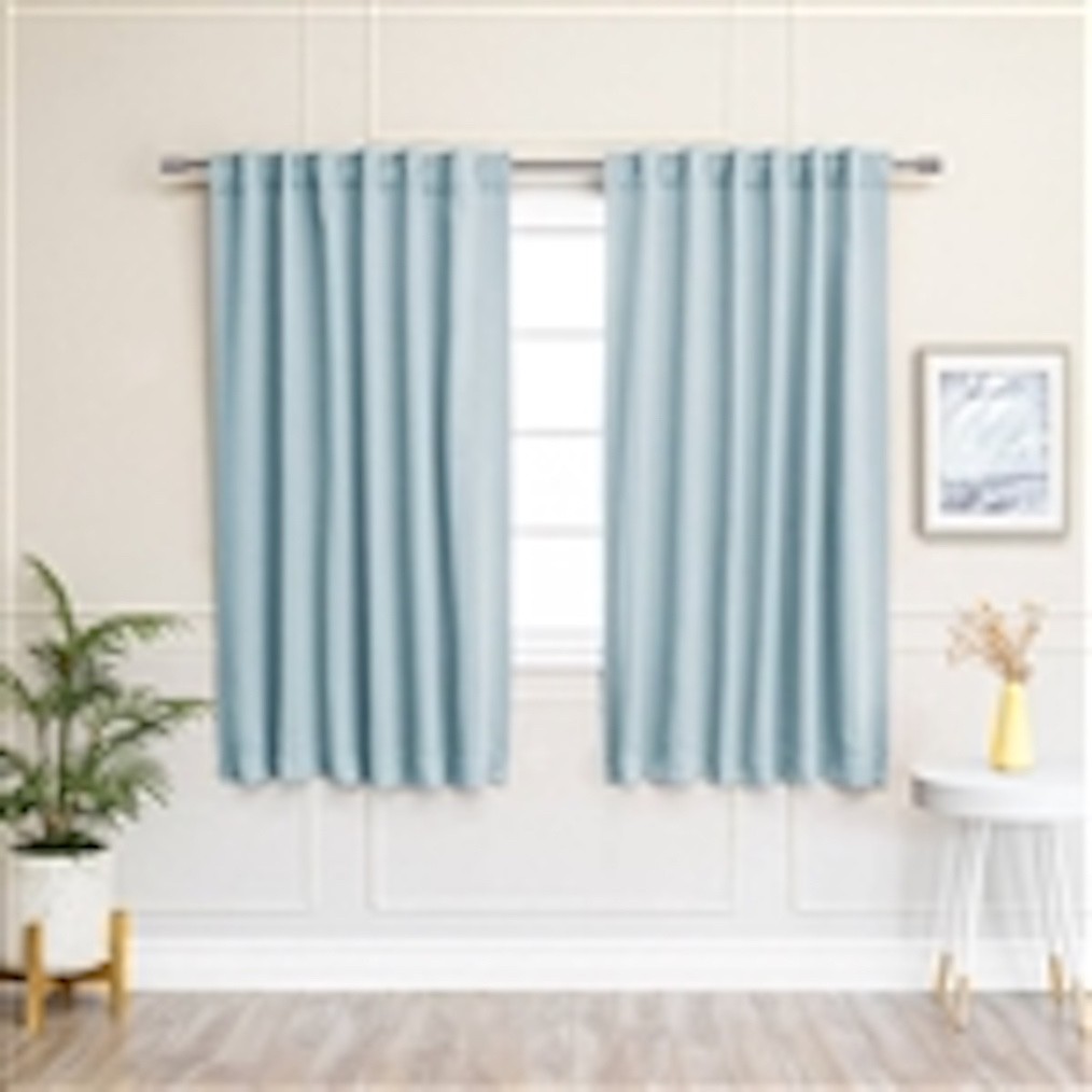 Thermal Blackout Curtains Curtain Panels Set of 2 Two 52 inches x 54 Inches
