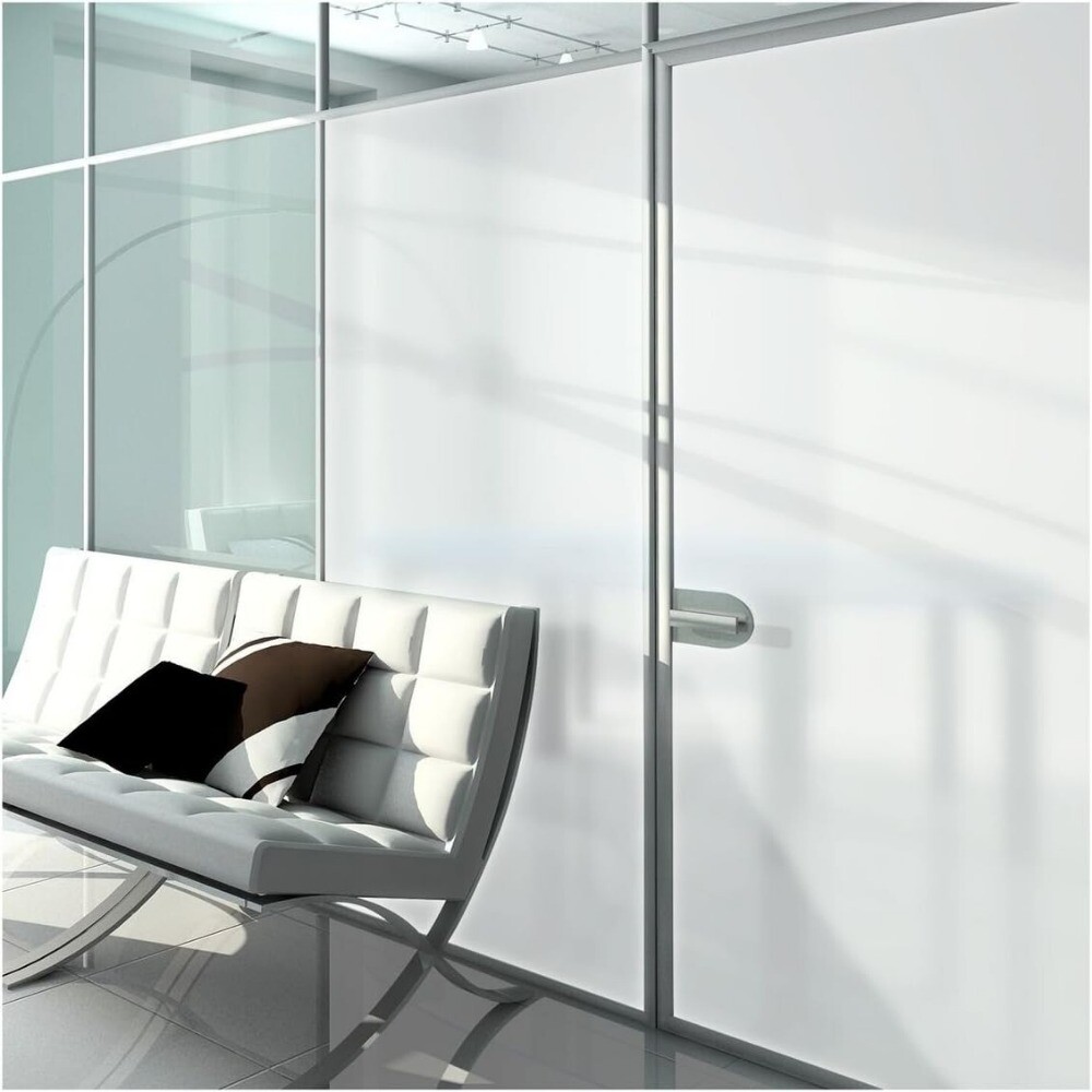 rabbitgoo Window Film Privacy Non-adhesive Tint Frosted Stained Glass Pure