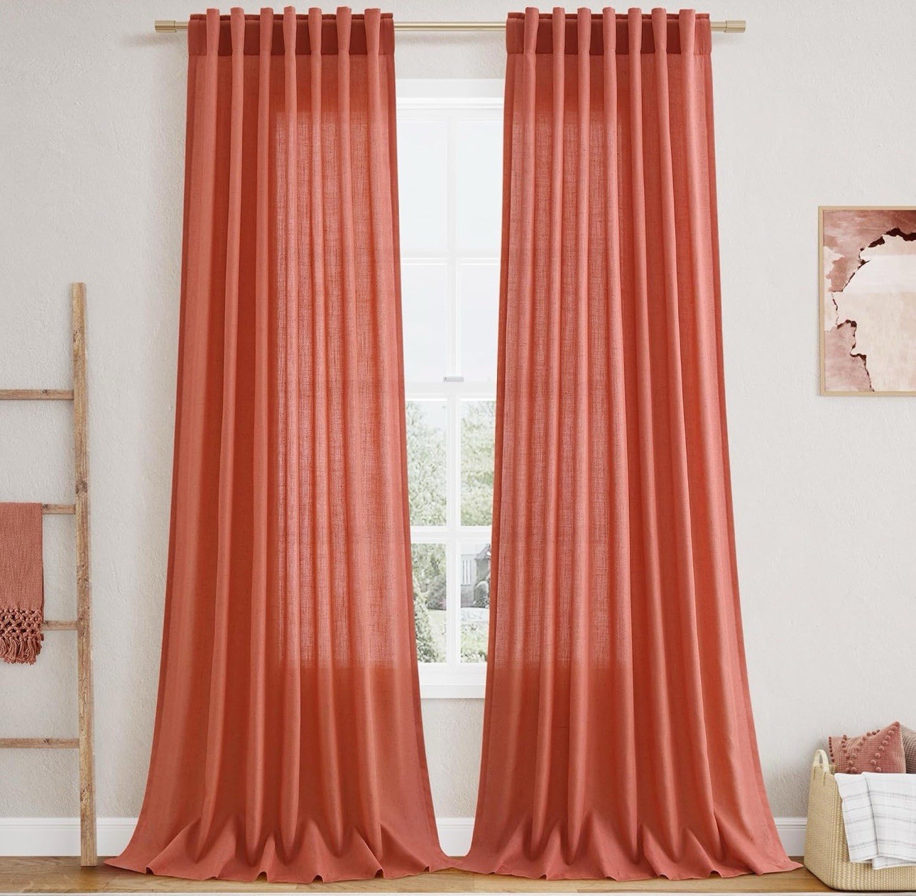 Aesthetics Curtains 2 Panels Linen Blend 52×120