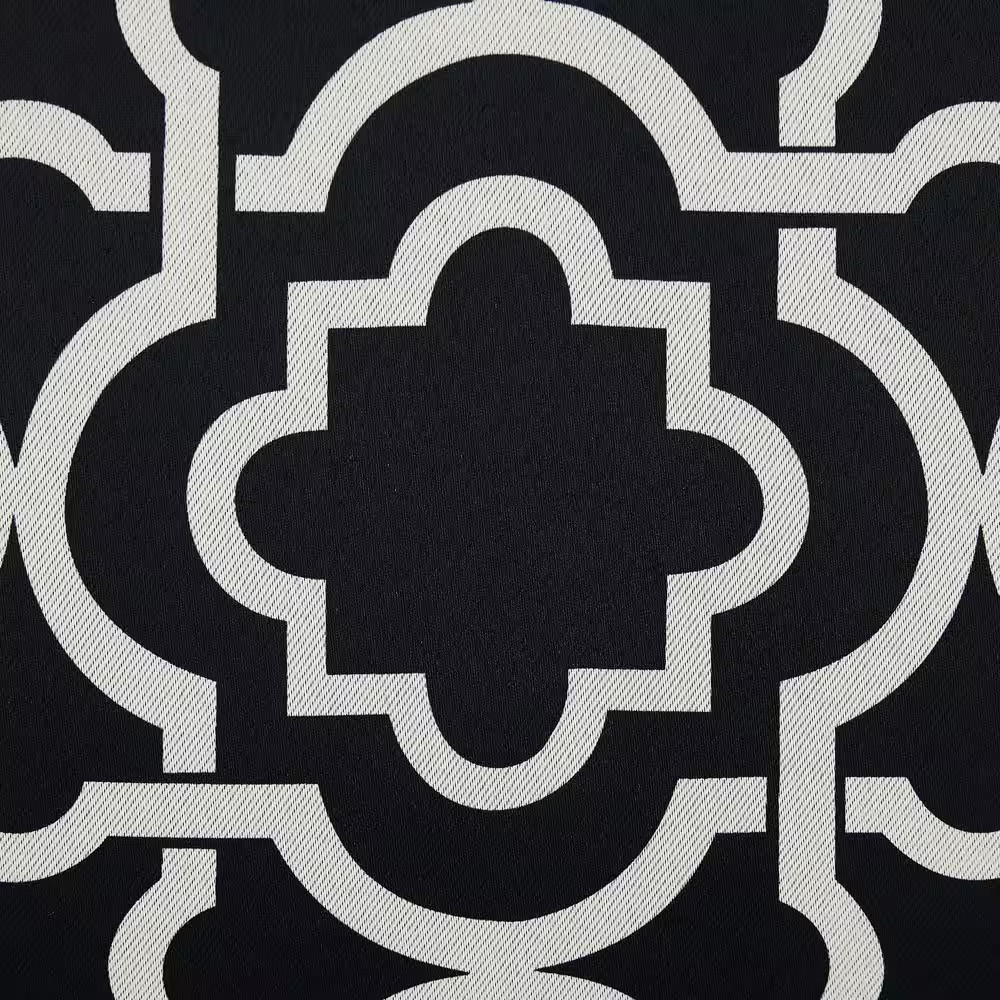 Barnett Trellis Black Polyester 40 In. W X 63 In. L Grommet Blackout Curtain (Si
