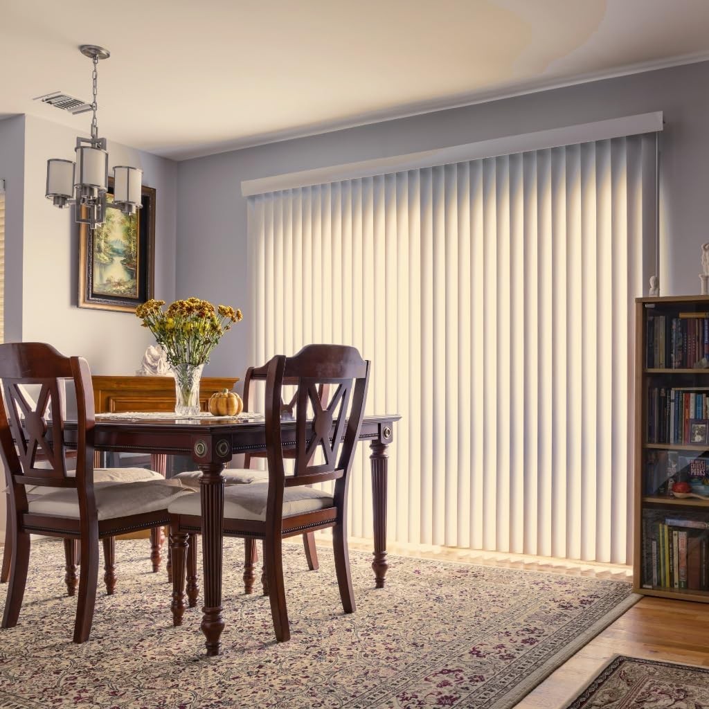 Vertical Blinds Replacement Slats Heavy Duty PVC Smooth Curved (Off White) You