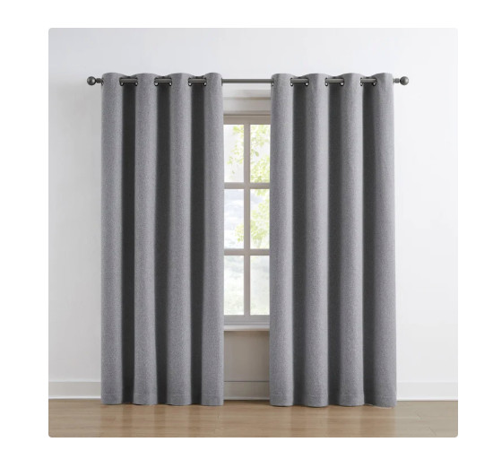 100% Blackout Panel Pair by Piper 52”x84” Magnetic Closure| 2 Pack Gray OB