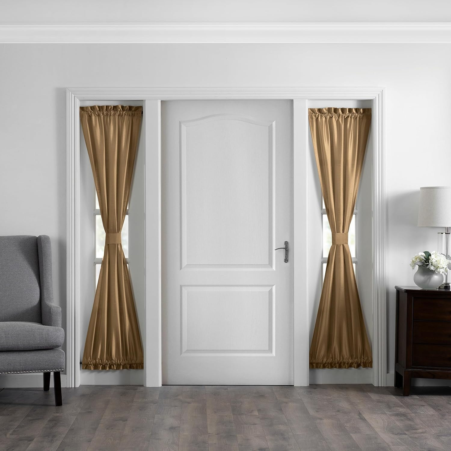Home Fashions Colette Faux-Silk Side Door Window Panel, 28 in X 72 in (Side Door