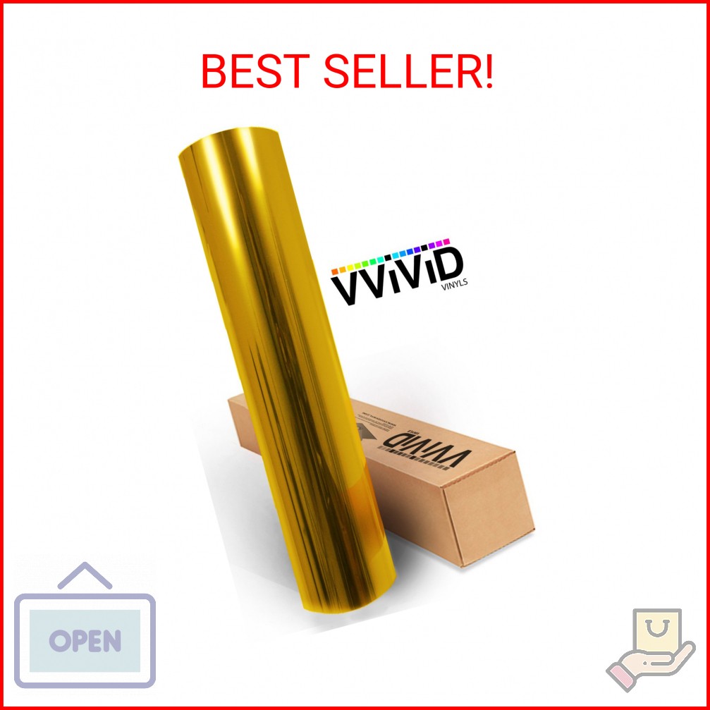 VViViD Transparent Colorful Vinyl Window Tinting Sheets (1.49ft x 5ft, Yellow)