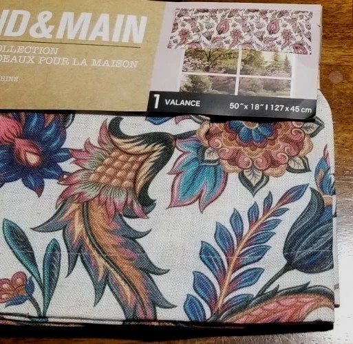2 Paisley Window Valances Legend And Main Large Rod Pocket 50in x 18in New